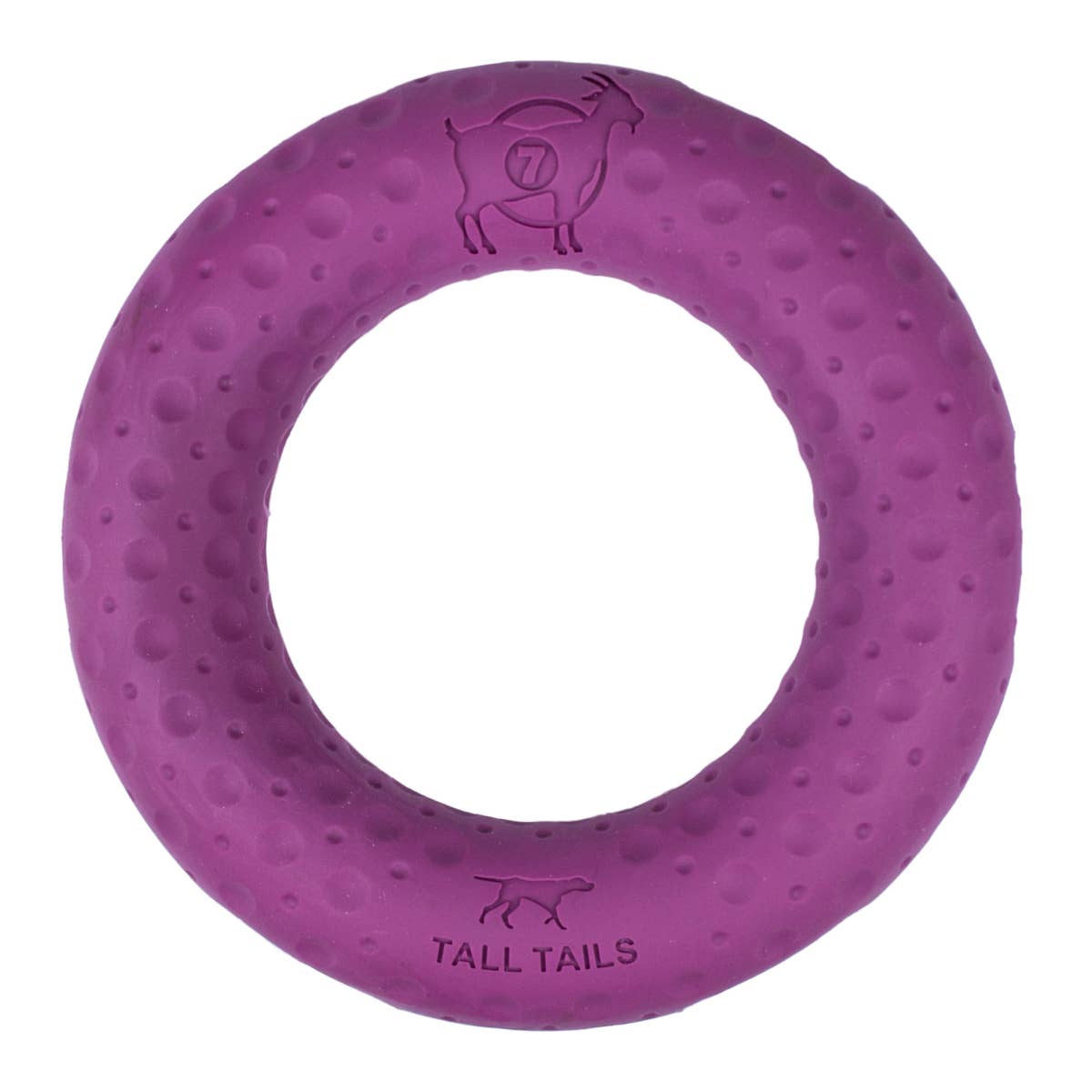 Dog Toy Large Purple Ring GOAT Sport Ring Natural Rubber Toy