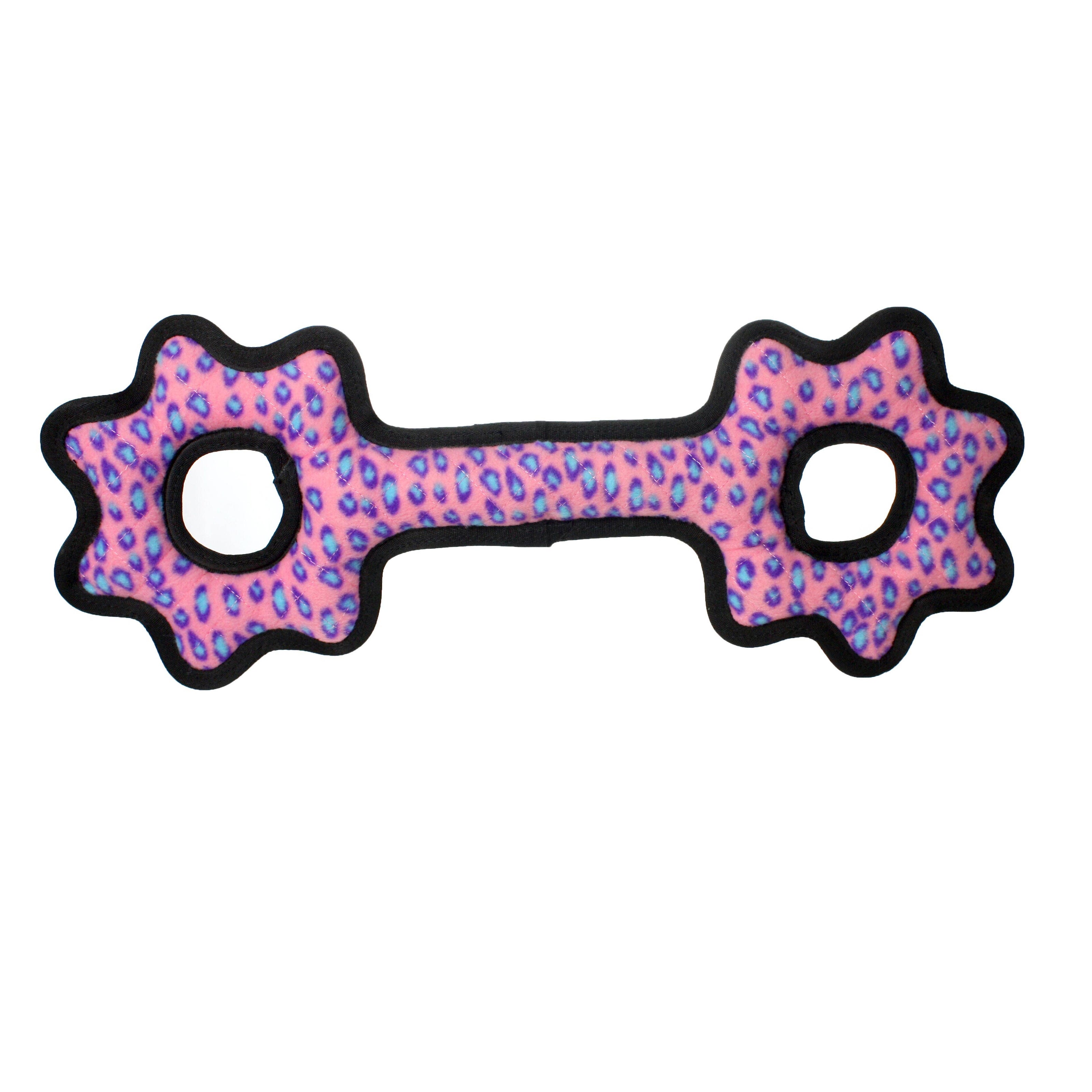 Tuffy Ultimate Tug-O-Gear - Pink Leopard, Squeaky Dog Toy
