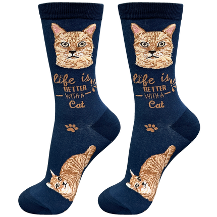 Cat Orange Tabby Socks Unisex