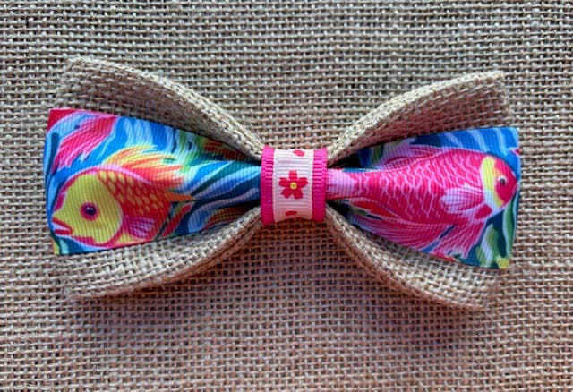 Bright Colored Fish Velcro Collar Bow Tie for Cat and Dogs