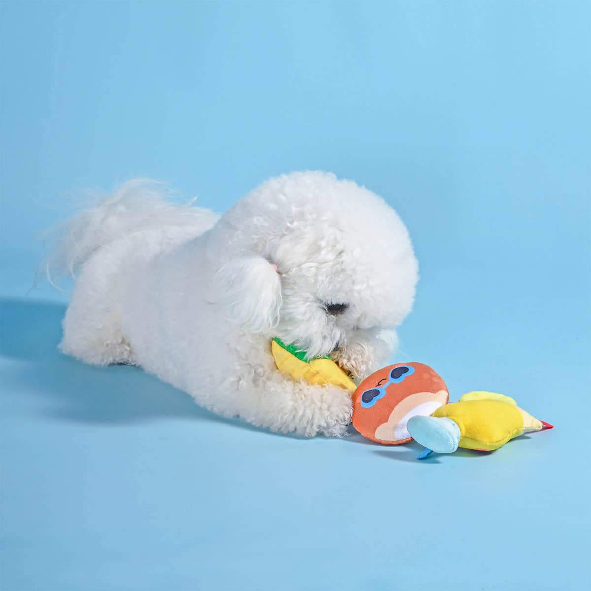 Dog Toy Pina Cola, Pineapple and Coconut Plush Toy Set