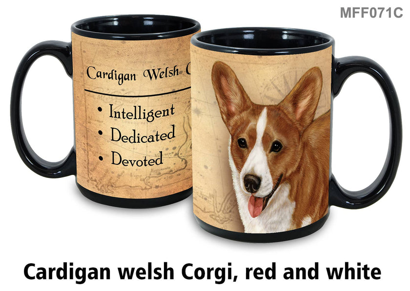Corgi Cardigan Red & White Coffee Mug Cup