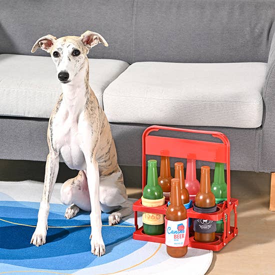 Dog Toy Whiskey Boozy Tailz TPR Rubber Dog Toy