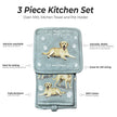 Labrador, yellow, oven mitt set