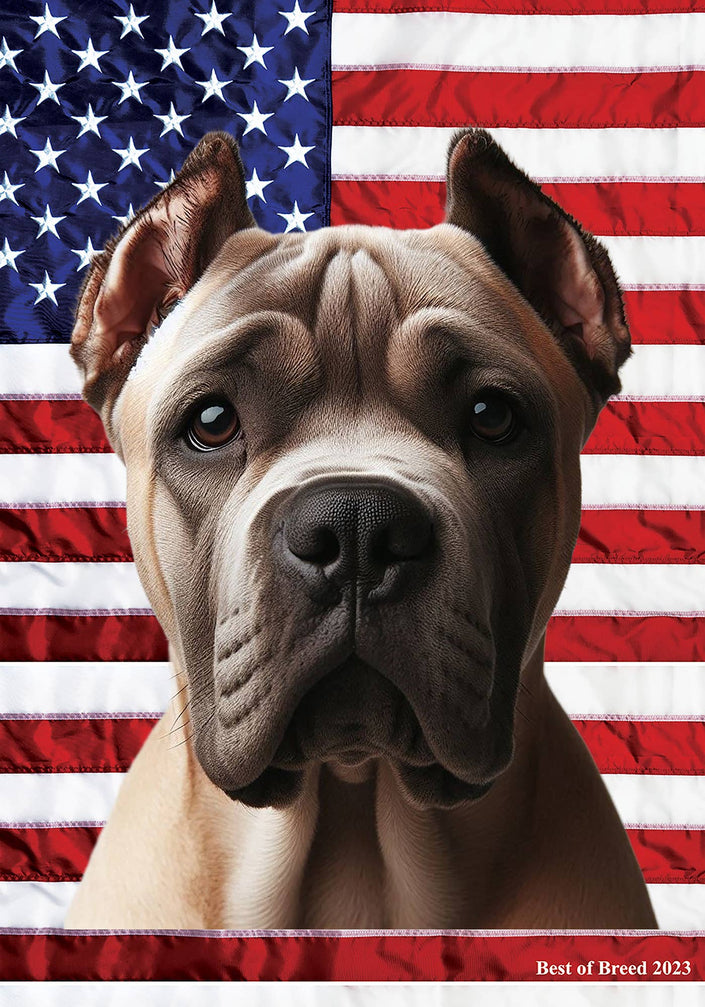 Cane Corso Fawn Patriotic III Garden Flag