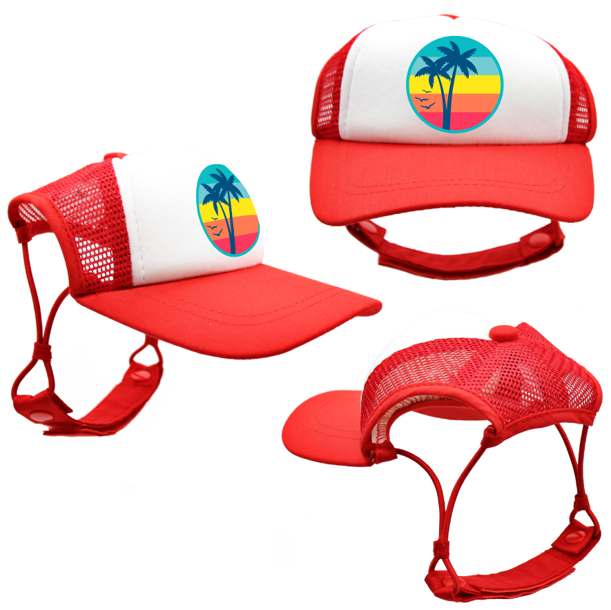 Trucker Hat for Dogs/Cats- Palm Trees