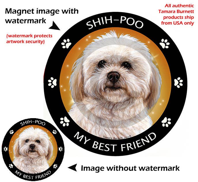 Shipoo My Best Friend Circular Magnet