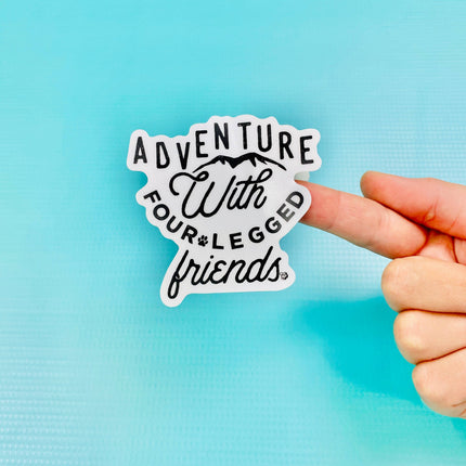 Adventure with Four Legged Friends Die Cut Sticker