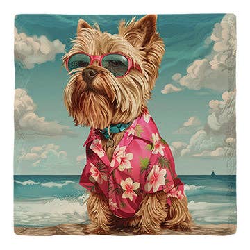 Yorkie Beach Dog | Drink Coaster
