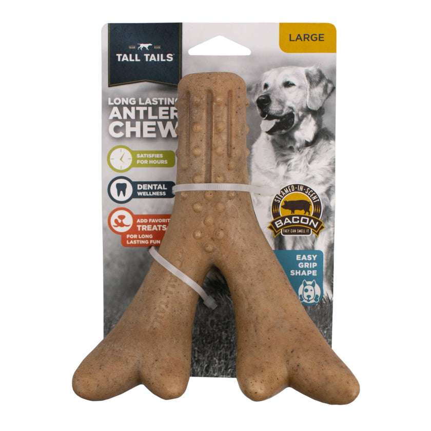 Bacon Antler Chew Dog Toy - Large