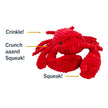 Dog Toy Red Lobster Crunch Plush Toy
