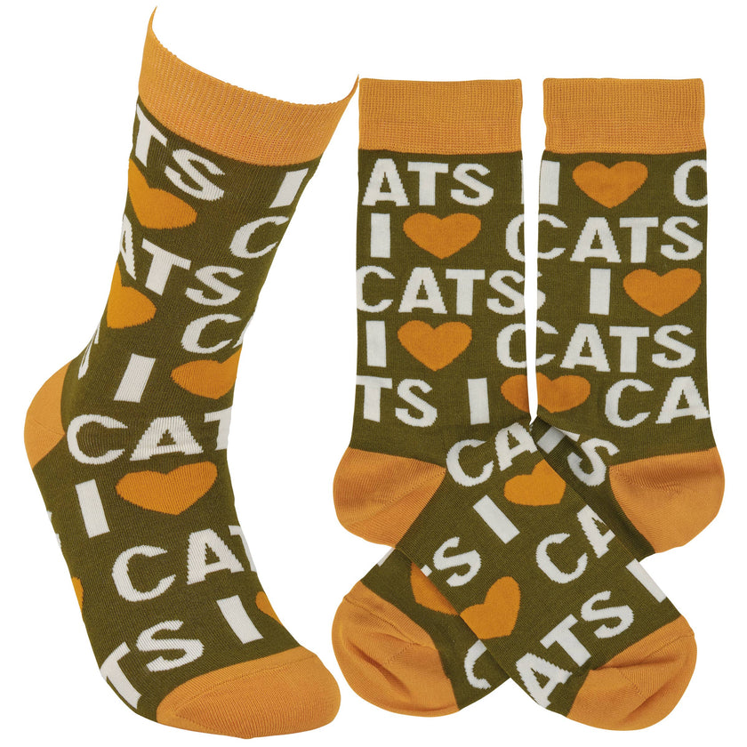 I Love Cats Socks