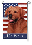 Labrador Red English True Blue Garden Flag