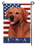 Labrador Red English True Blue Garden Flag