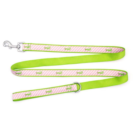 Pink Stripe Alligator Lead Leash