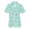 Pajama Top Dog Bark At The Park Pajama Top Blue Puppy Dog PJs