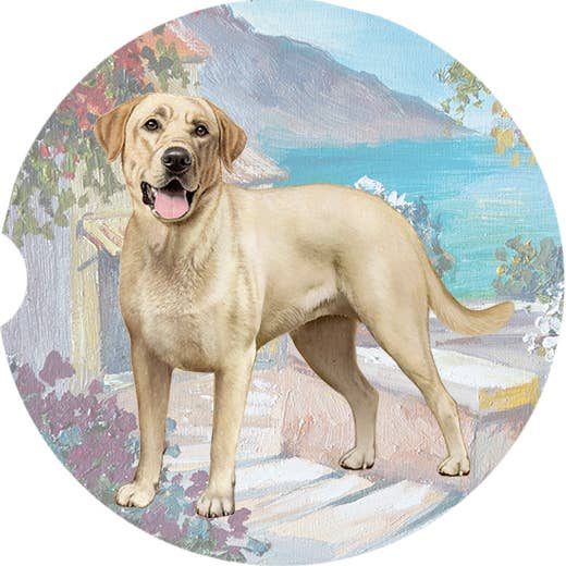 Labrador Yellow Car Coaster