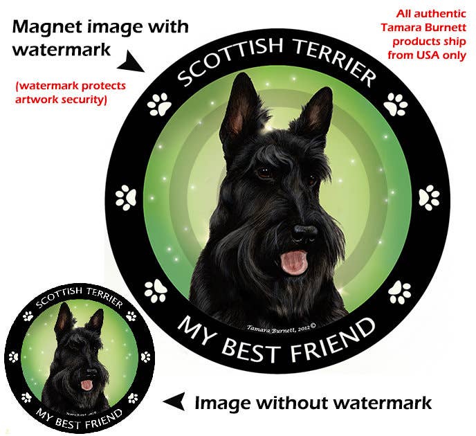 Scottish Terrier My Best Friend Circular Magnet