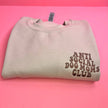 Anti Social Dog Moms Club Embroidered Sweater