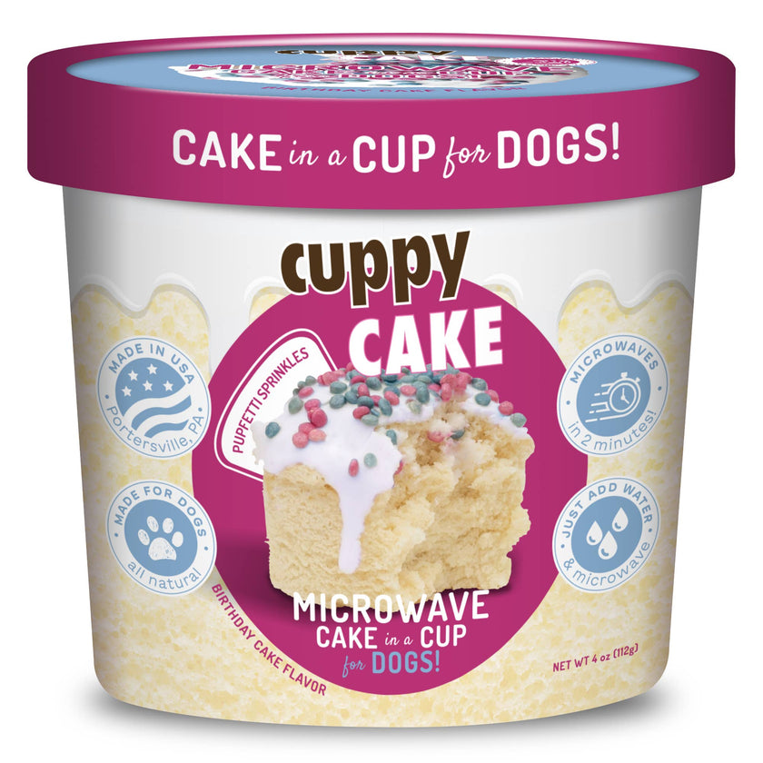 Dog Birthday Cake in A Microwave Cup-Cuppy Cake