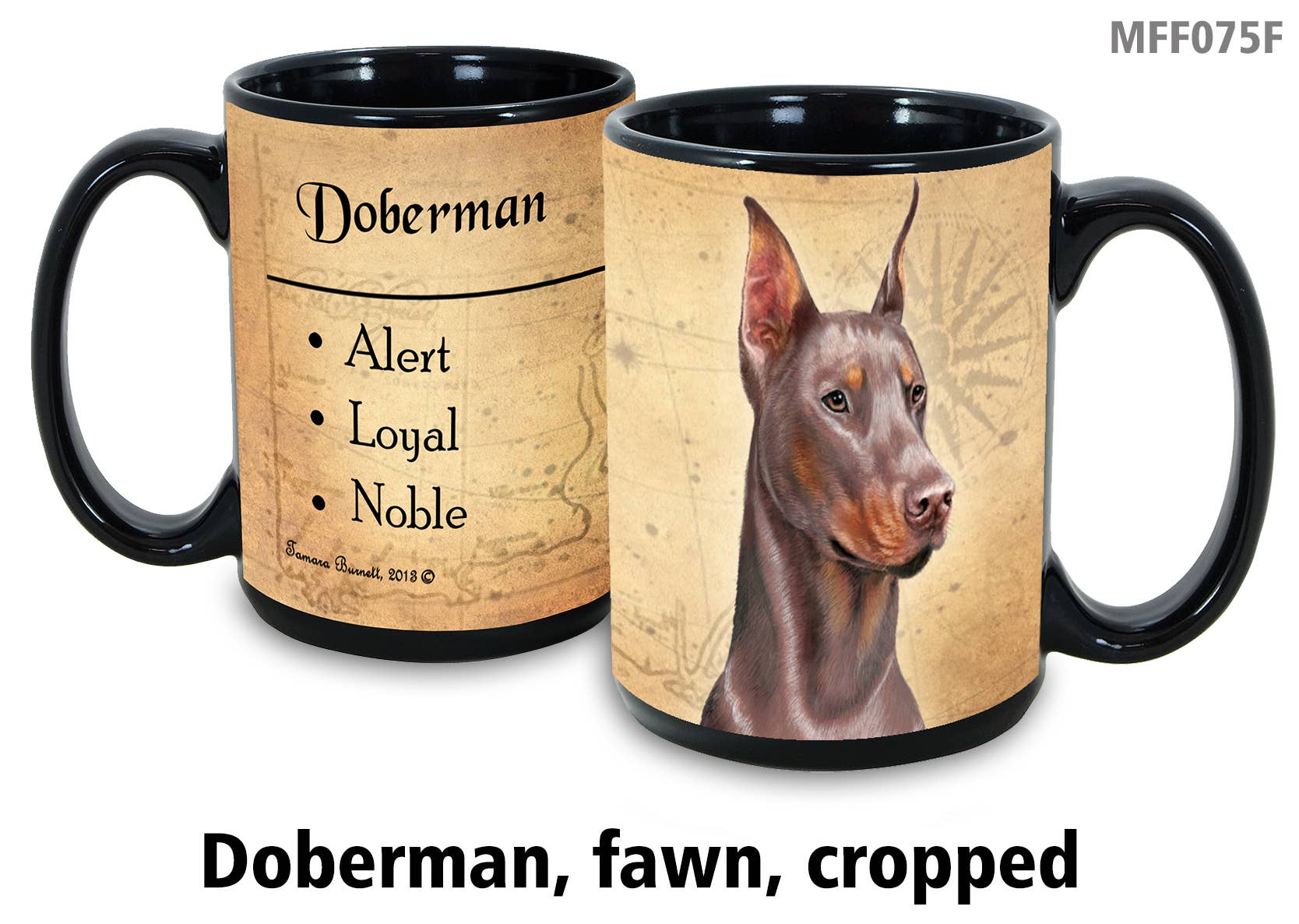 Doberman Fawn Cropped Mug Coffee Cup