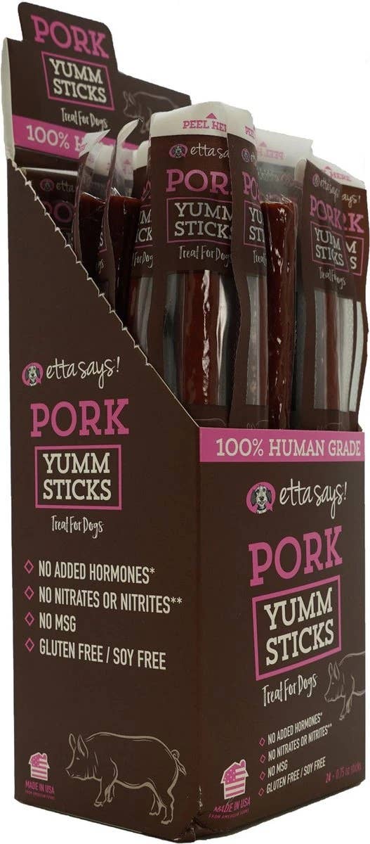 Etta Says! Pork Yumm Sticks Dog Chew- Each