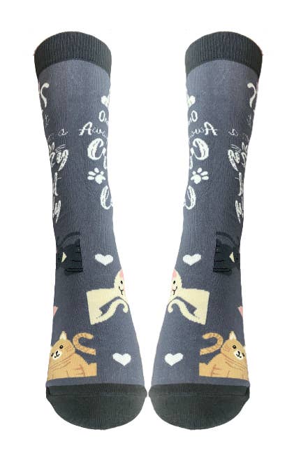 Crazy Cat Lady - Fun Novelty Dog Socks - Unisex