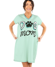 PJ Nightgown Dog Mom V-Neck Nightshirt