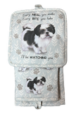 Shih TzuBlack and White, oven mitt set