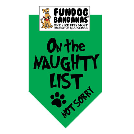 On the Naughty List Not Sorry Bandana