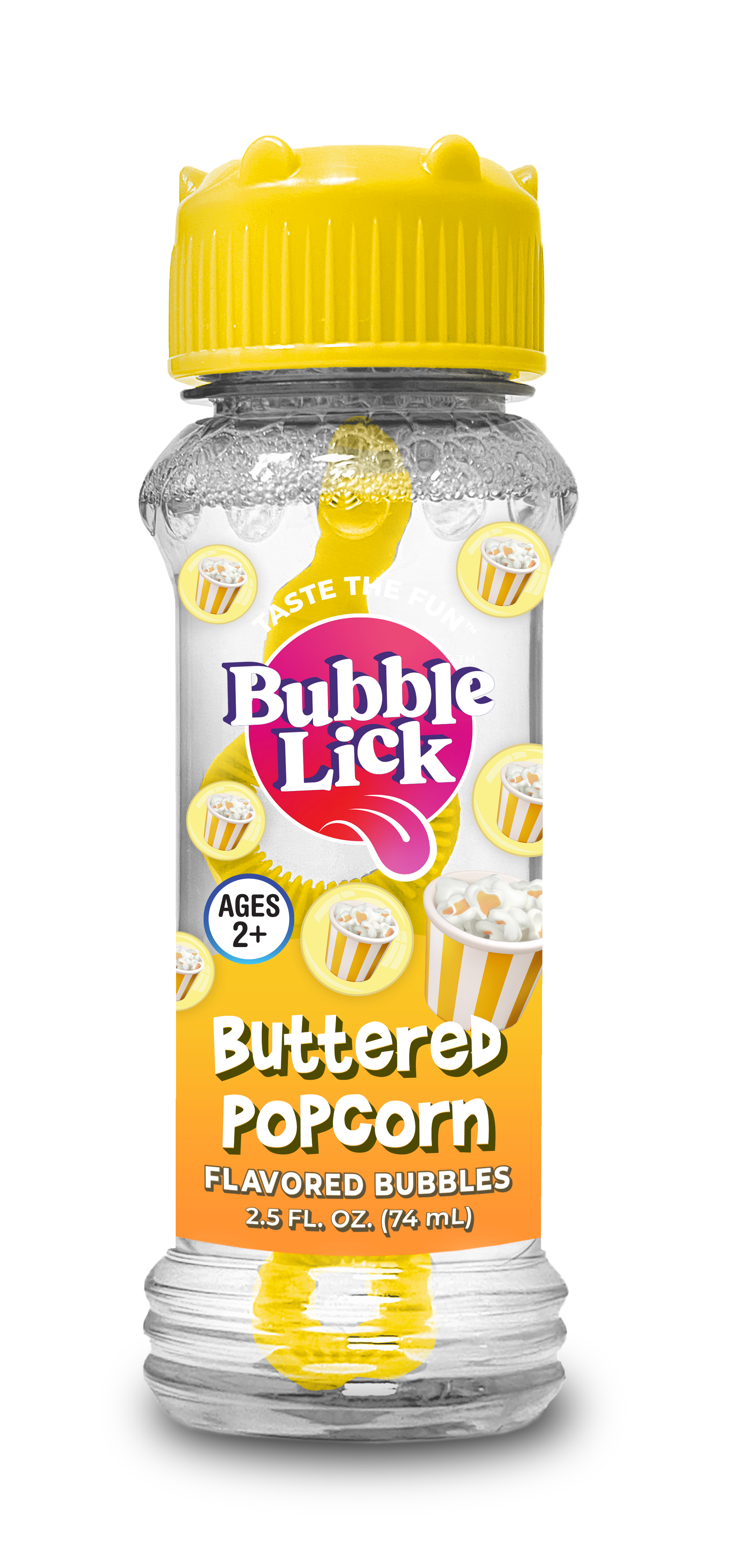 Dog and Cat Treat BubbleLick™ Buttered Popcorn Bubbles