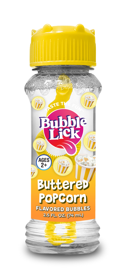 Dog and Cat Treat BubbleLick™ Buttered Popcorn Bubbles