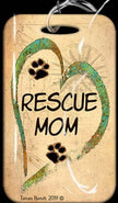 Travel in Style with Our Rescue Mom Luggage Tag