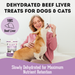 Beef Liver Dehydrated Pet Treats: High-Protein & Vitamin