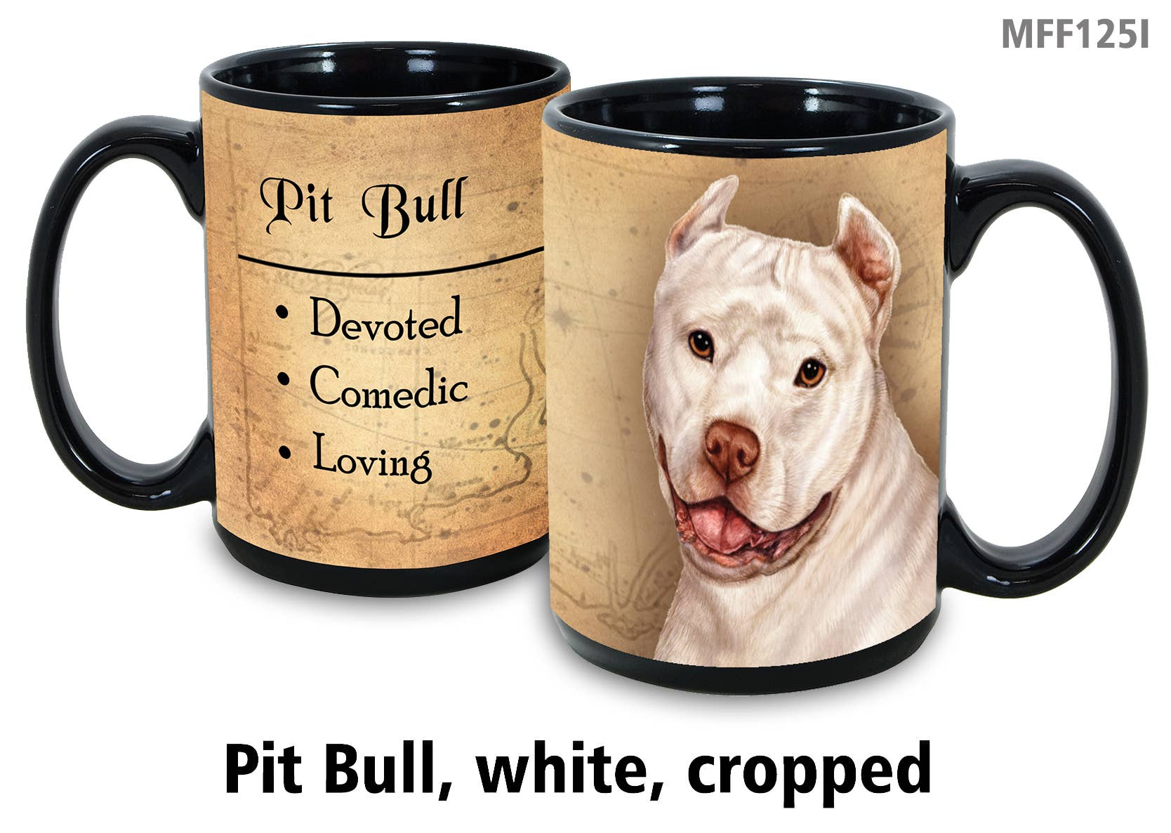 Pit Bull White Cropped Mug Coffee Cup