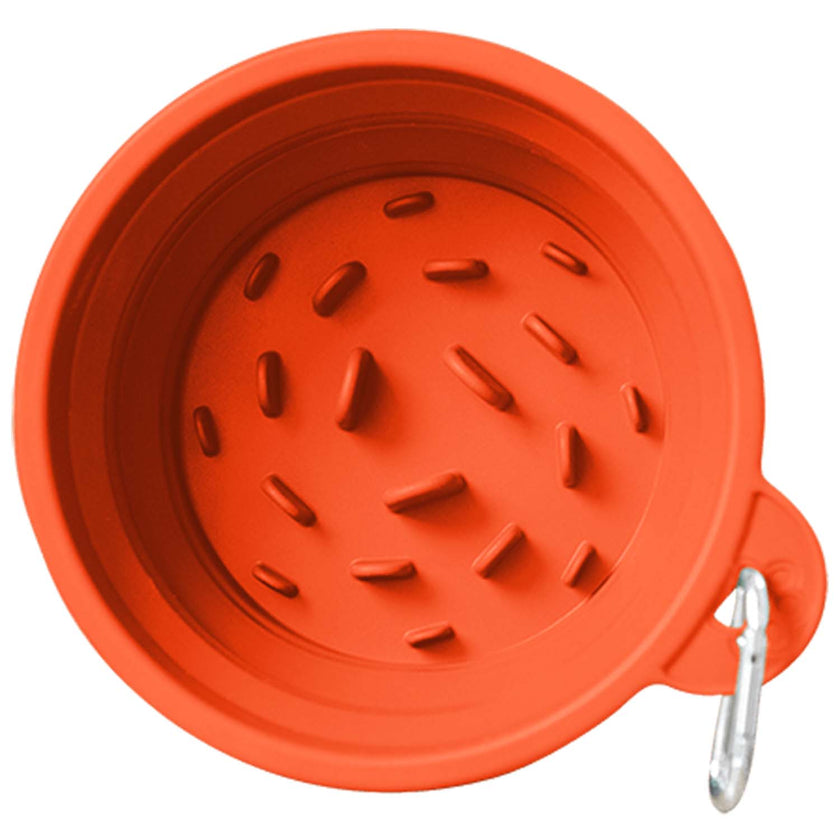 Travel Slow Feeder Dog Bowl with Non-Slip Suction Bottom