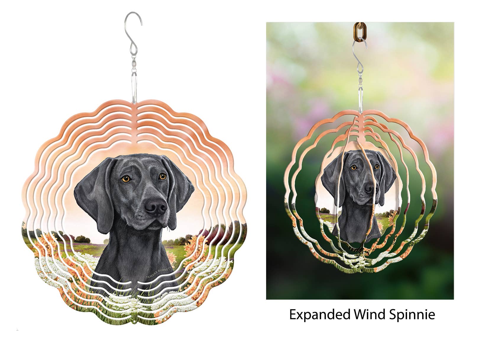 Weimaraner (Dark Blue) - Wind Spinner