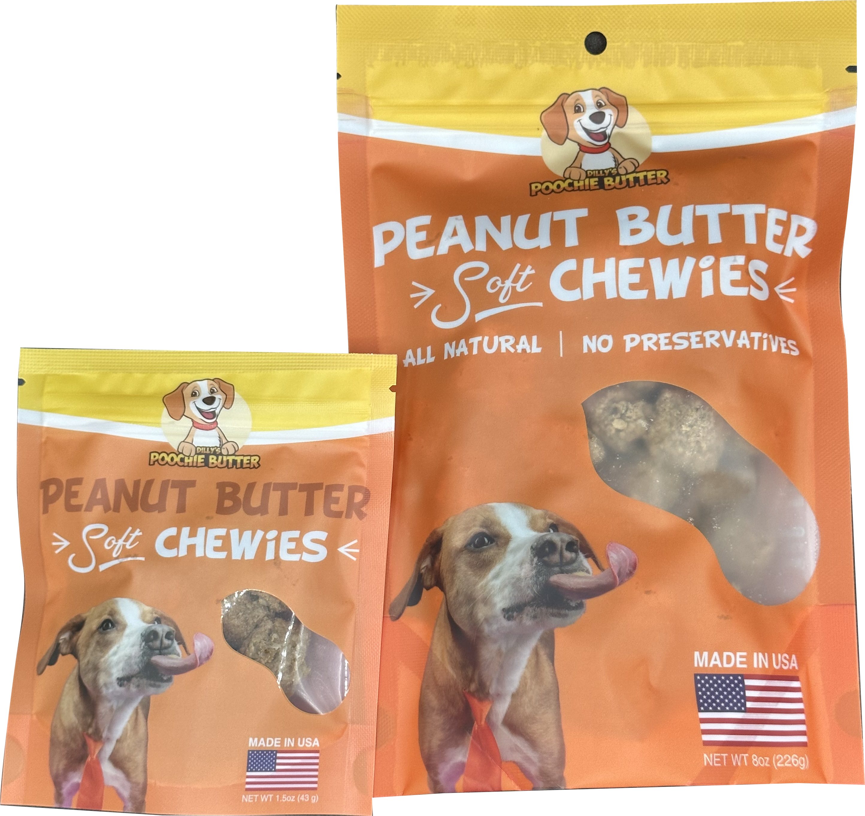 8oz Peanut Butter Soft Chewy Dog Treats