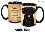 Puggle Black Mug Coffee Cup