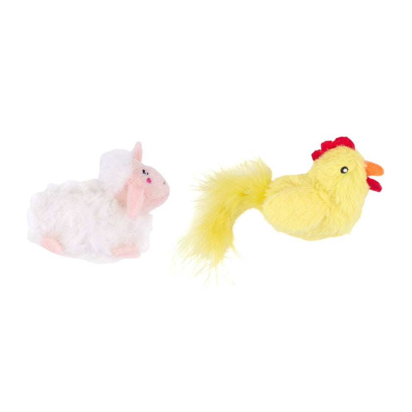 Cat Toy Farm Friends ZippyClaws® 4-Pack Toy Set