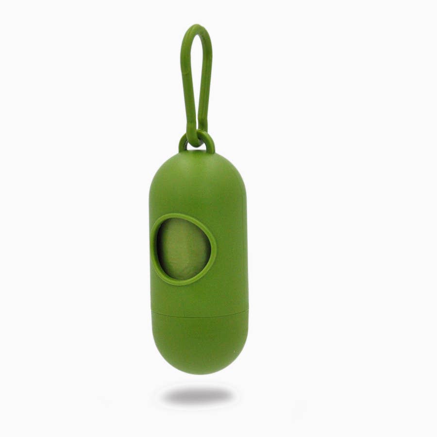 Poop Bag Dispenser Green Waste Bag Holder with Bags