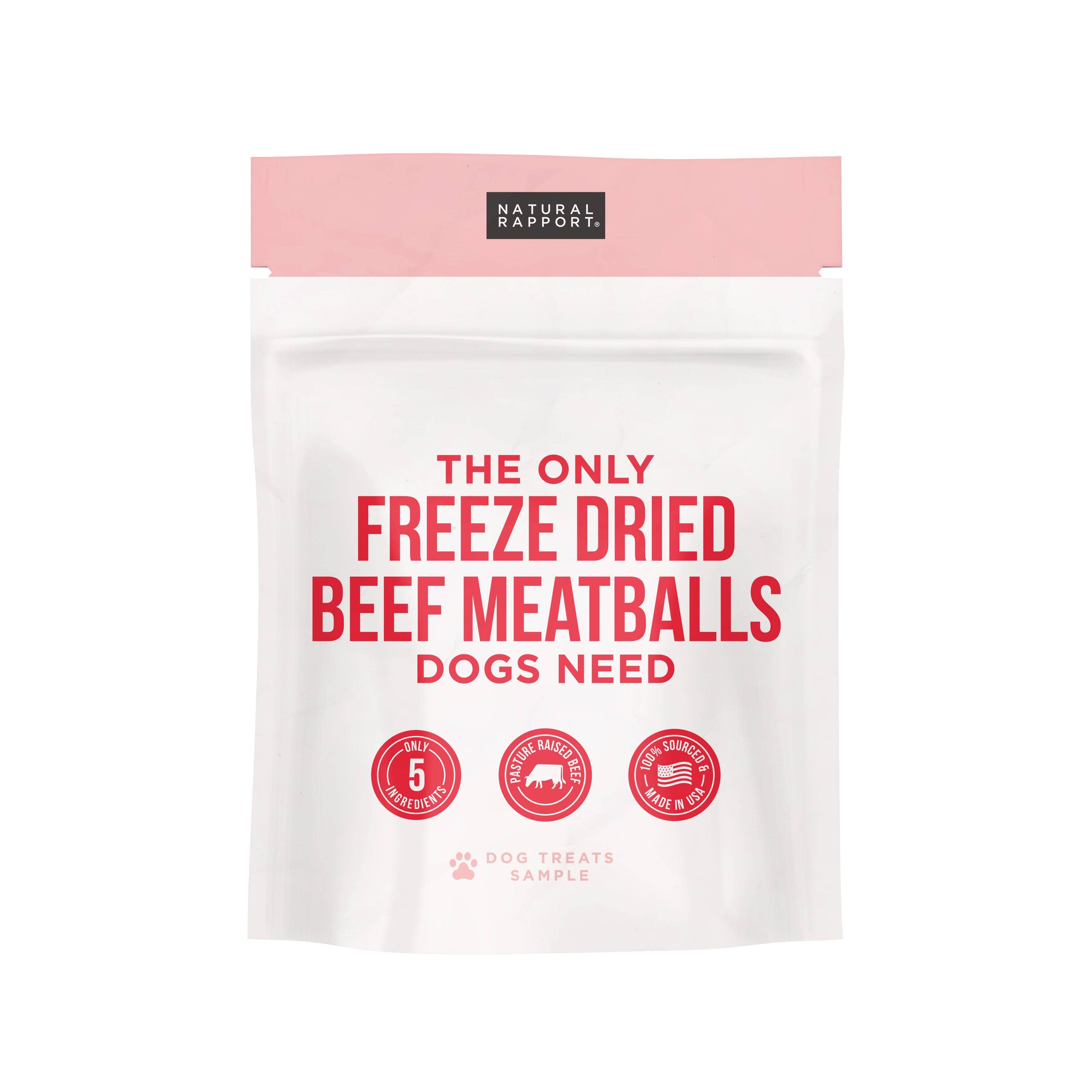 The Only Freeze Dried Beef Meatballs Dogs Need