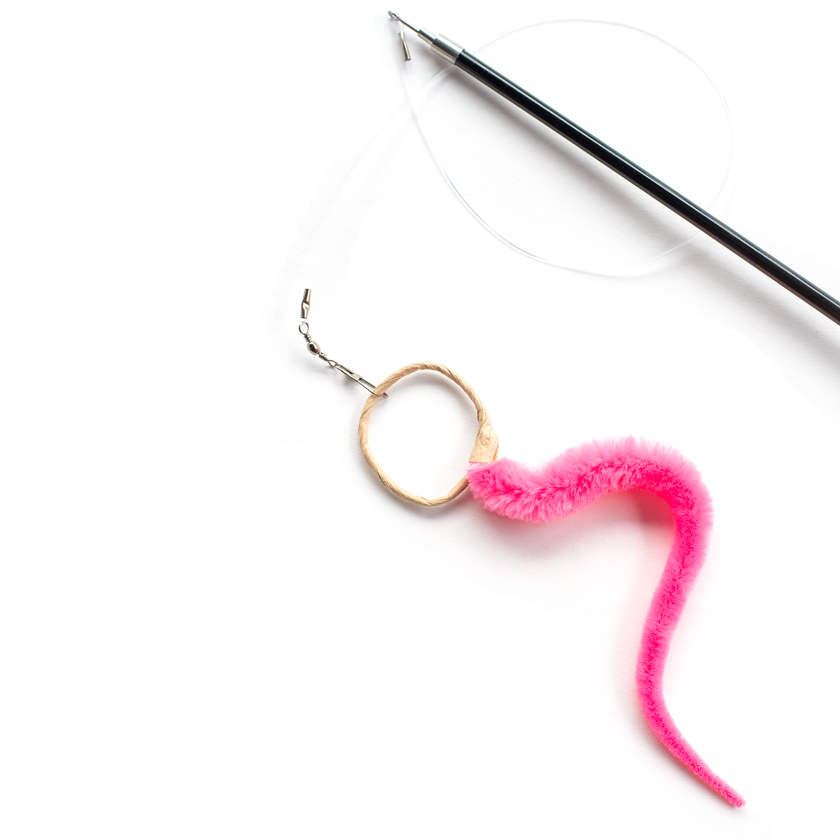 Cat Toy Wand Attachment Toy A-Lure-Ring Ring with tail