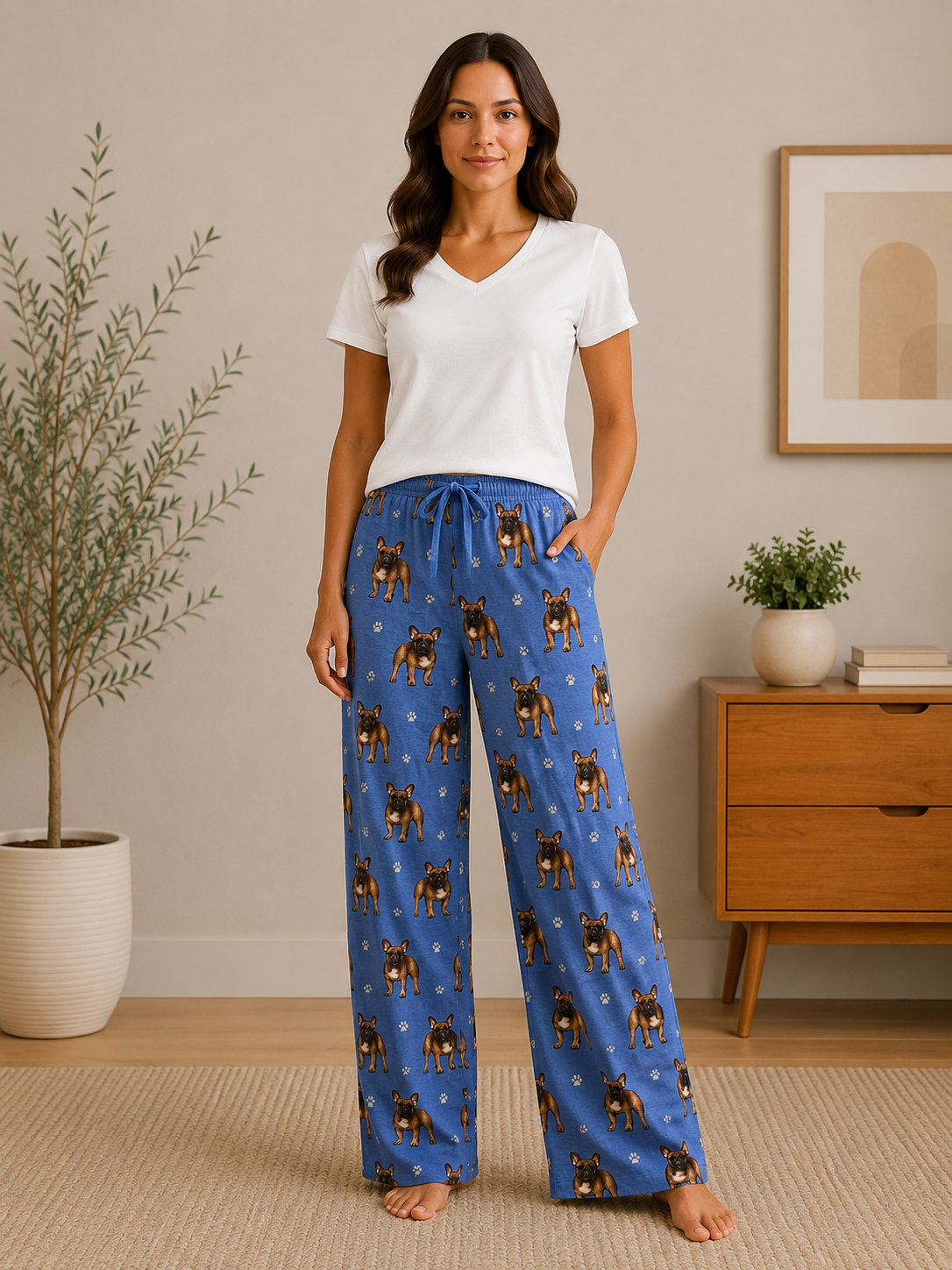 French Bulldog Pajama Bottoms Pet Lover Pajama Pants