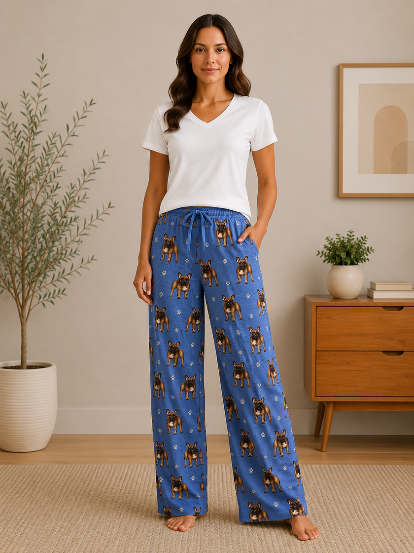French Bulldog Pajama Bottoms Pet Lover Pajama Pants