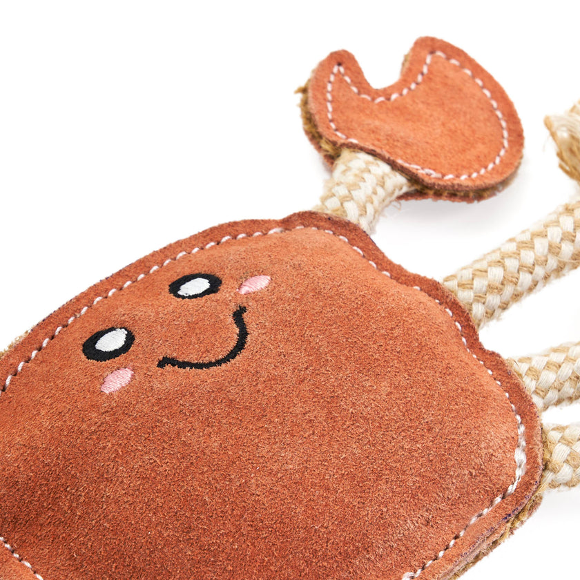 EcoZippy Suede and Rope Buddies - Crab