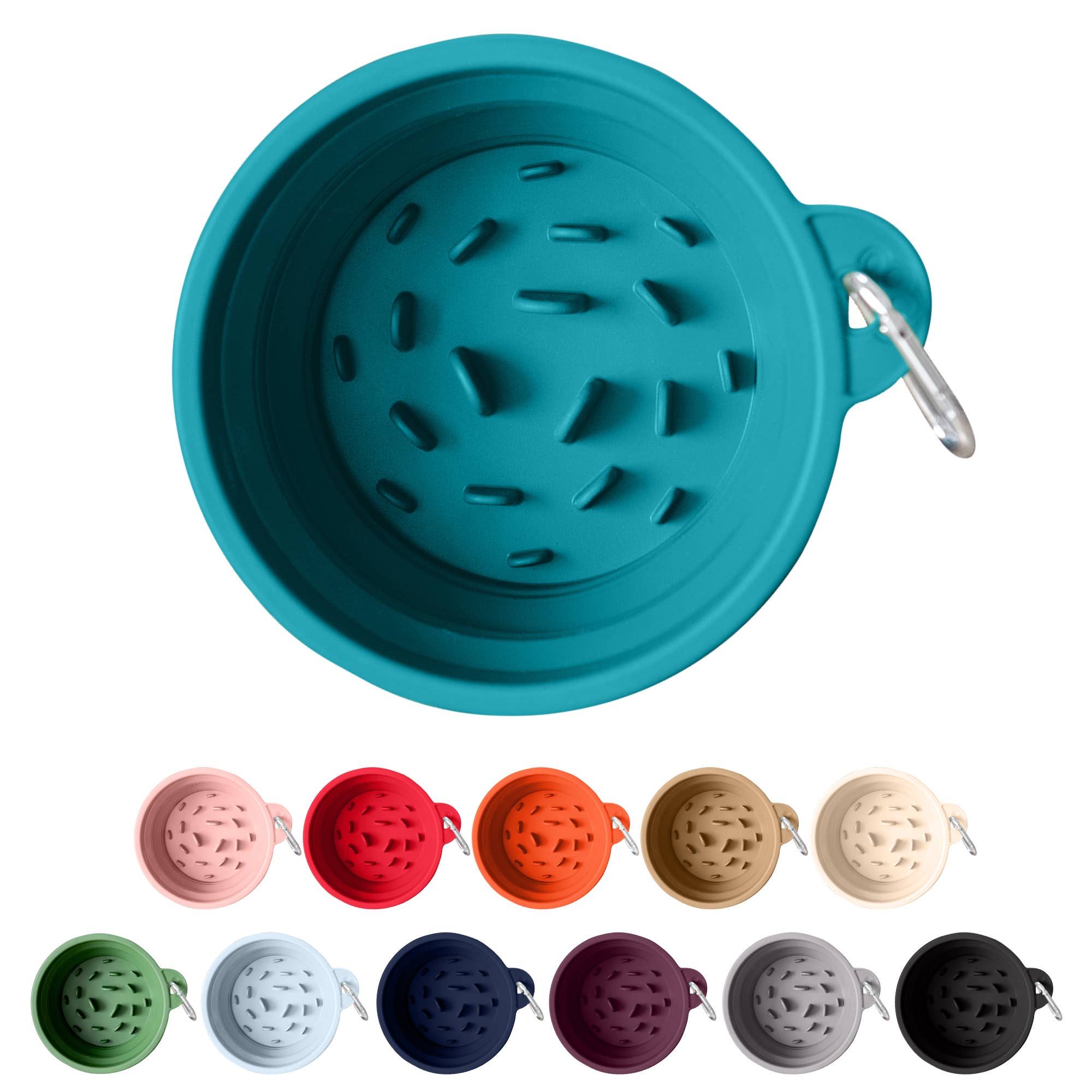 Travel Slow Feeder Dog Bowl with Non-Slip Suction Bottom