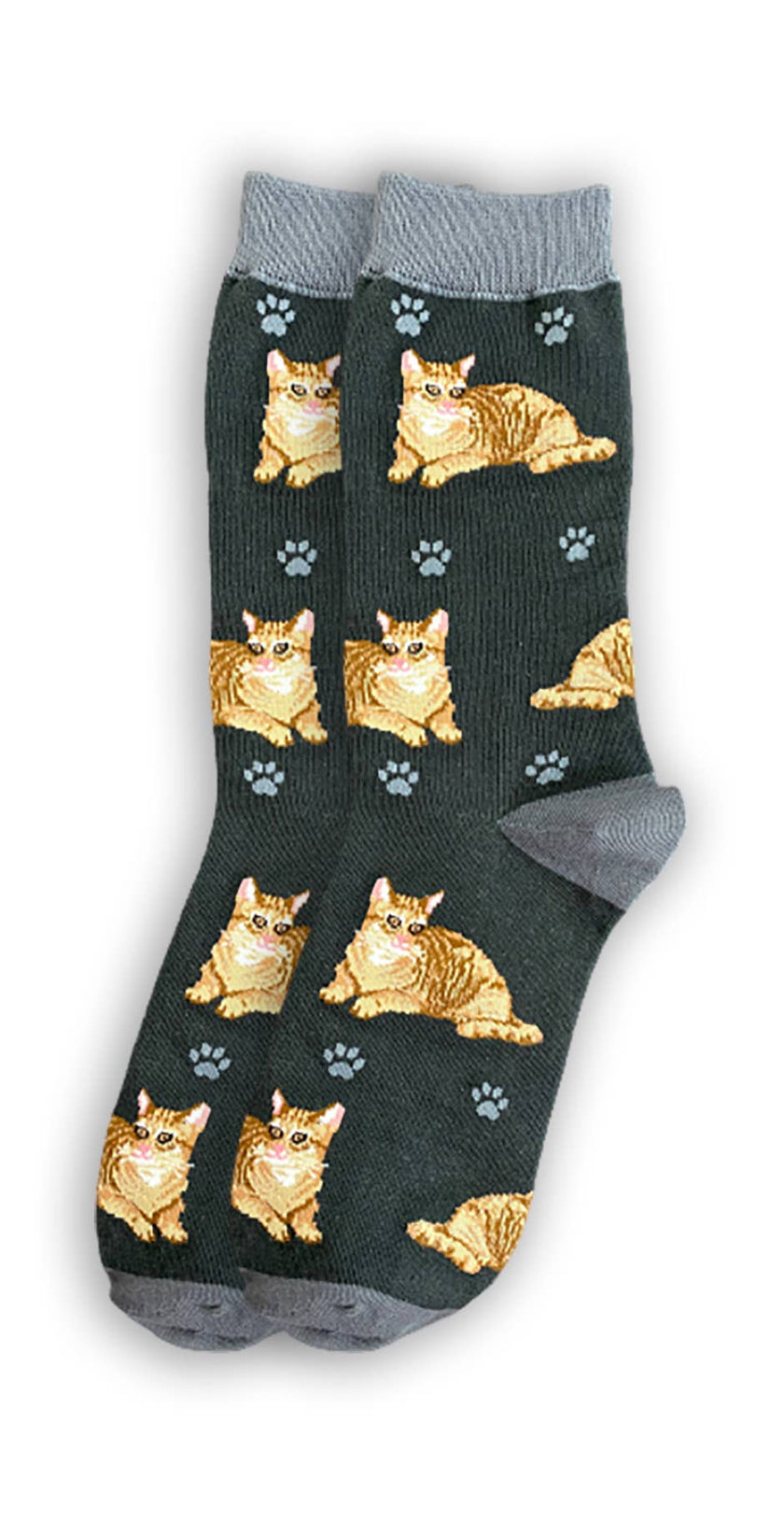 Orange Tabby Cat Socks Unisex
