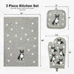 Boston Terrier, oven mitt set