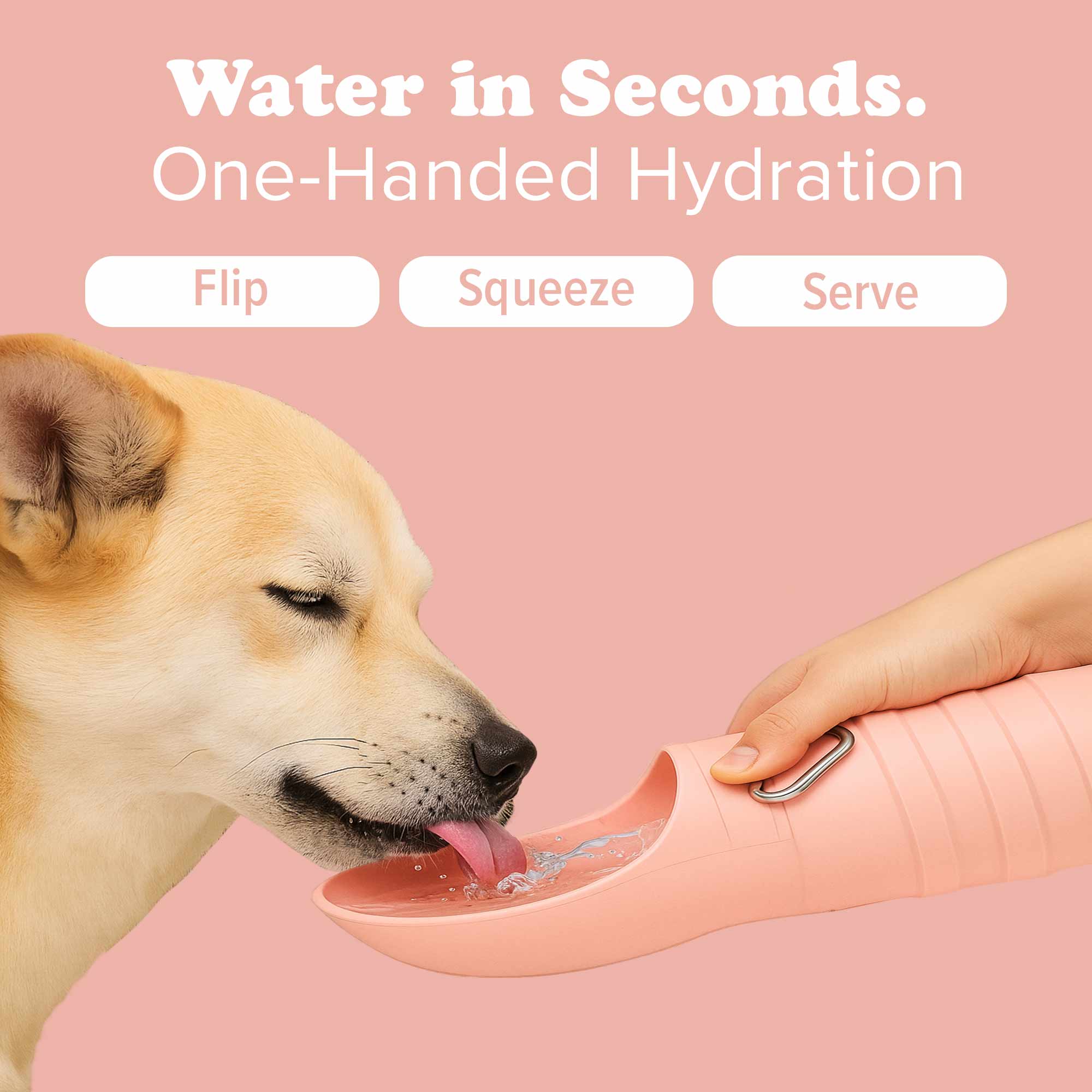 Puppington Collapsible Silicone Dog Water Bottle